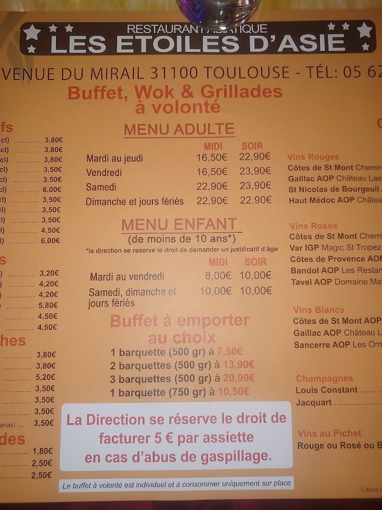 Les Étoiles d'Asie - Menu Image 3